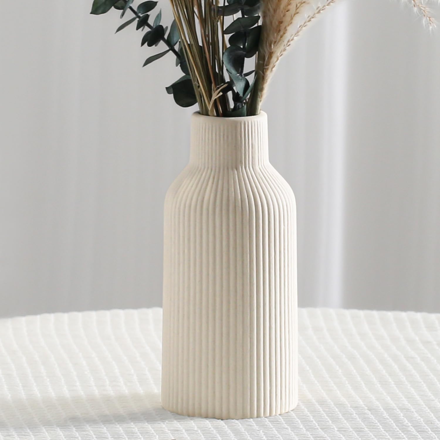 Boho Beige Vase — Set of 3 — Beige