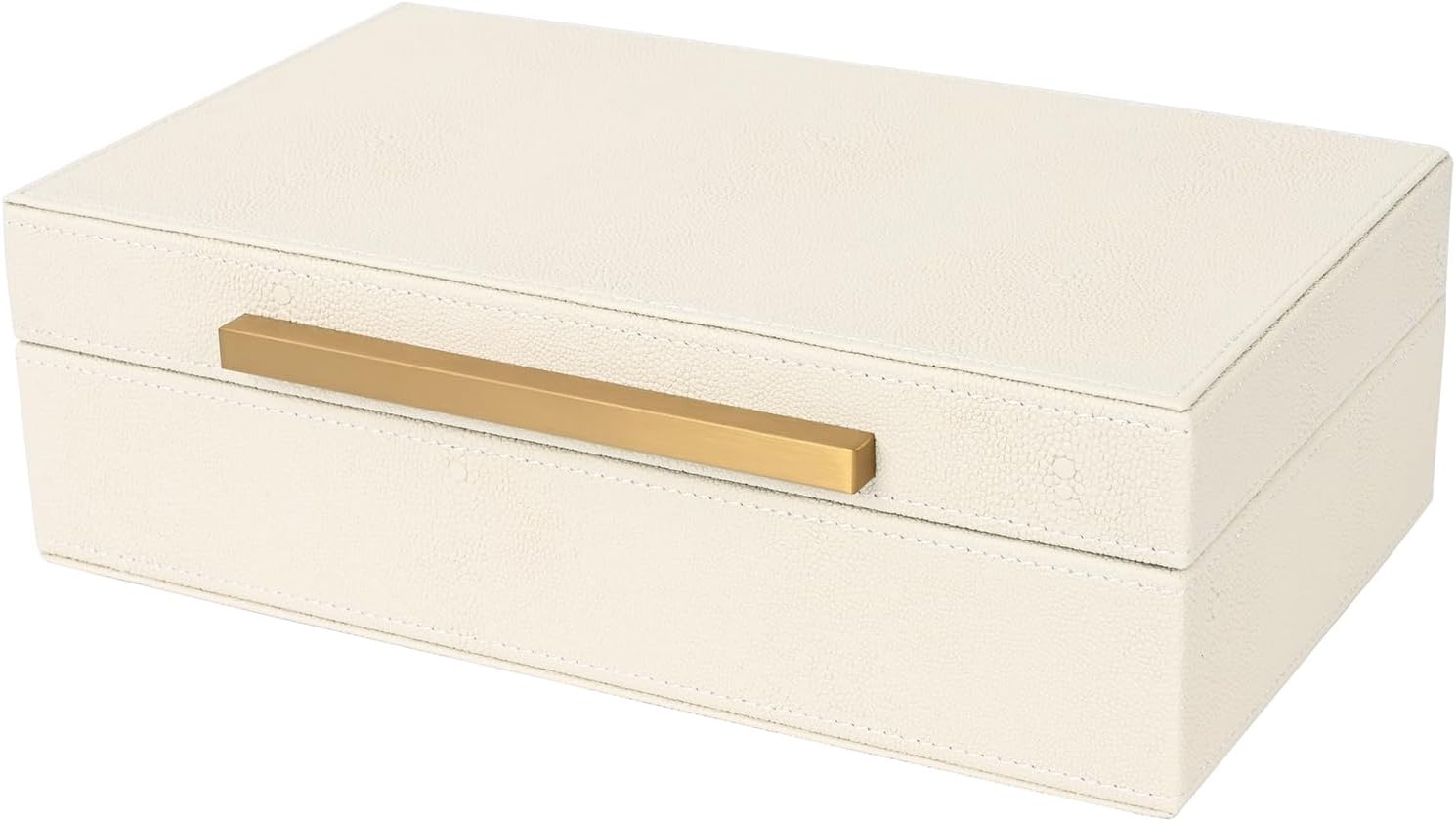 Luxe Beige Storage Basket — 11 in