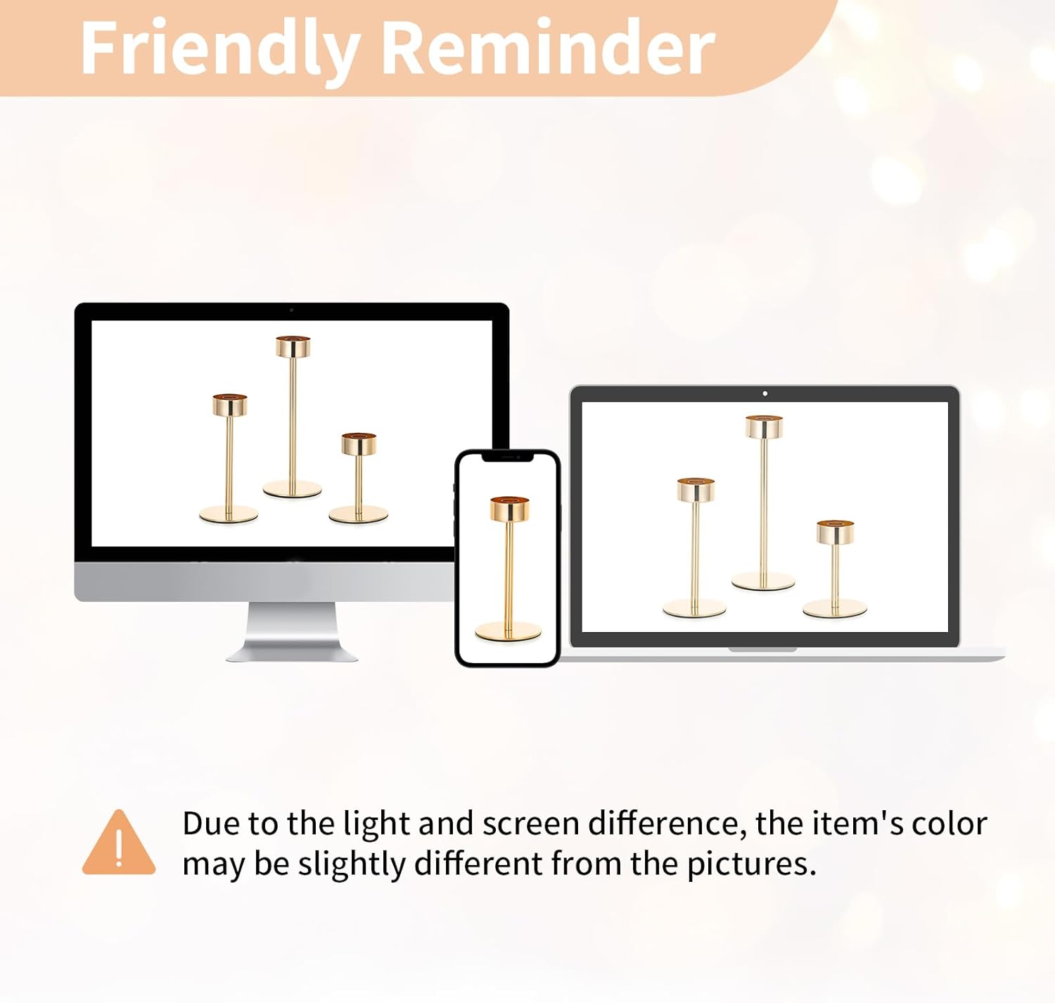 Gold Candle — Set of 6 - View 4