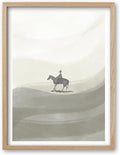 Boho Black Framed Wall Art — 16" — OAK Wood Framed Minimal People