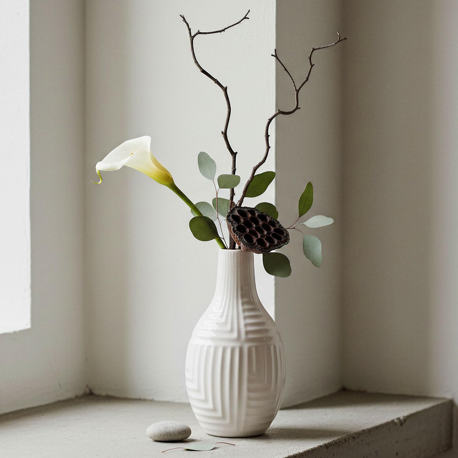Modern Green Vase — 9.4"