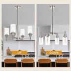Modern Black Chandelier — 4-Light - View 6