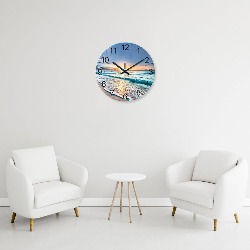 Battery Operated Blue Wall Clock — 16" - View 3