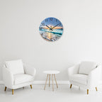 Battery Operated Blue Wall Clock — 16" - View 3