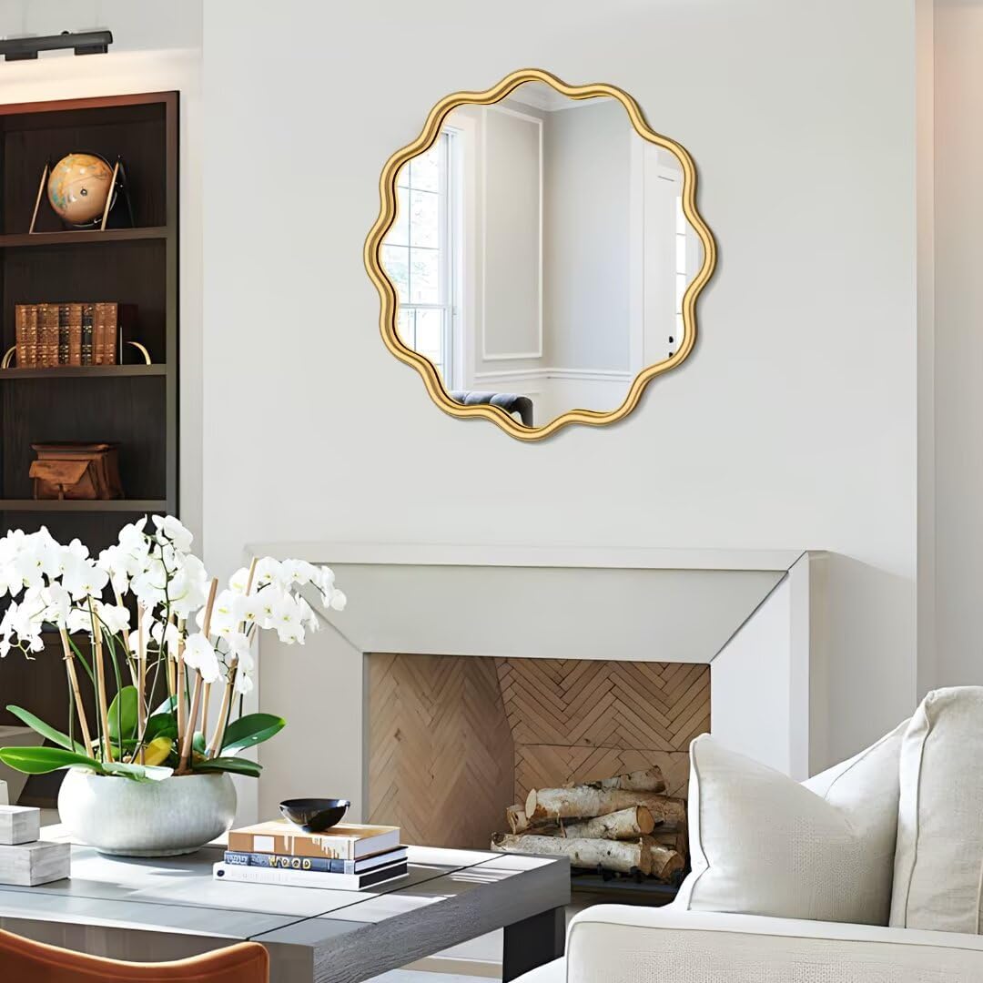 Round Luxe Black Wall Mirror — 20" - View 5