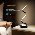 Dimmable Modern Black Bedside Lamp — 8" - View 4
