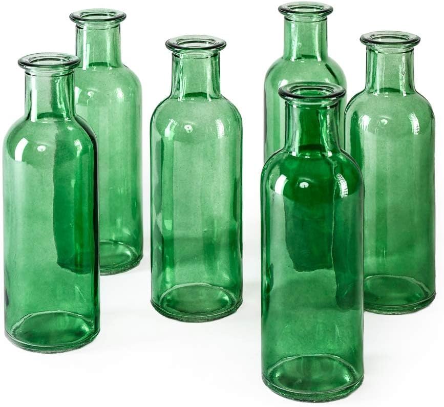 Blue Flower Vase — Green, Medium, Set of 48