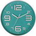 Battery Operated Modern Blue Wall Clock — Bluegreen