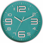 Battery Operated Modern Blue Wall Clock — Bluegreen