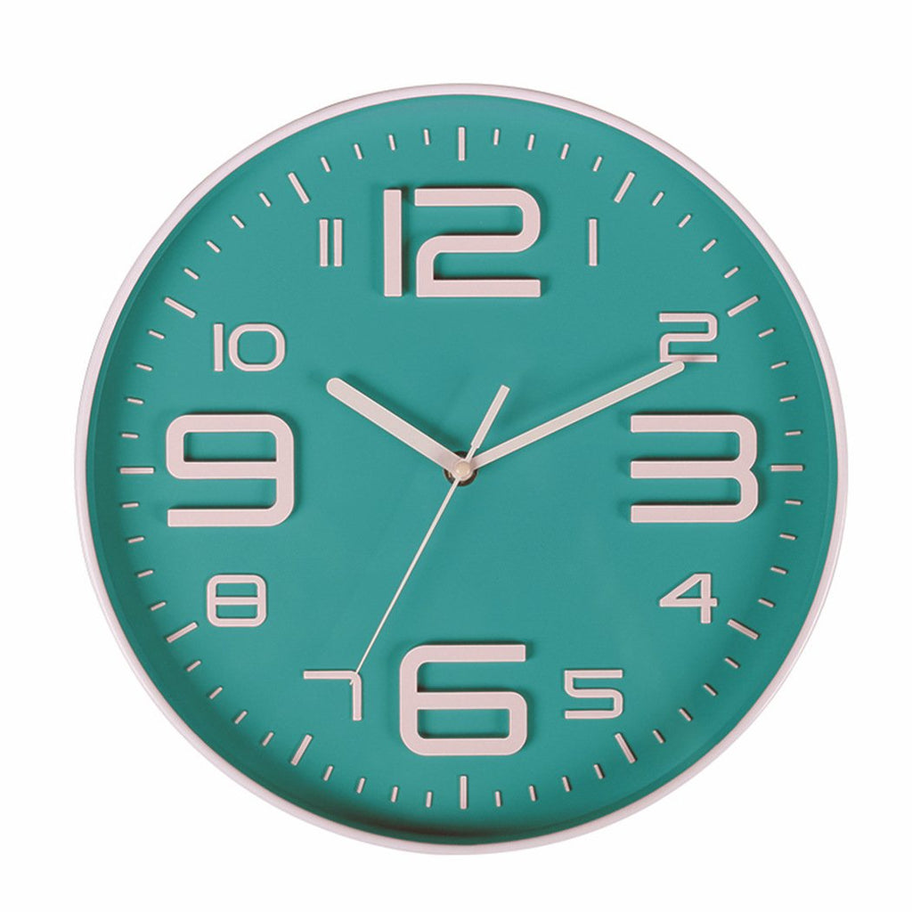 Battery Operated Modern Blue Wall Clock
