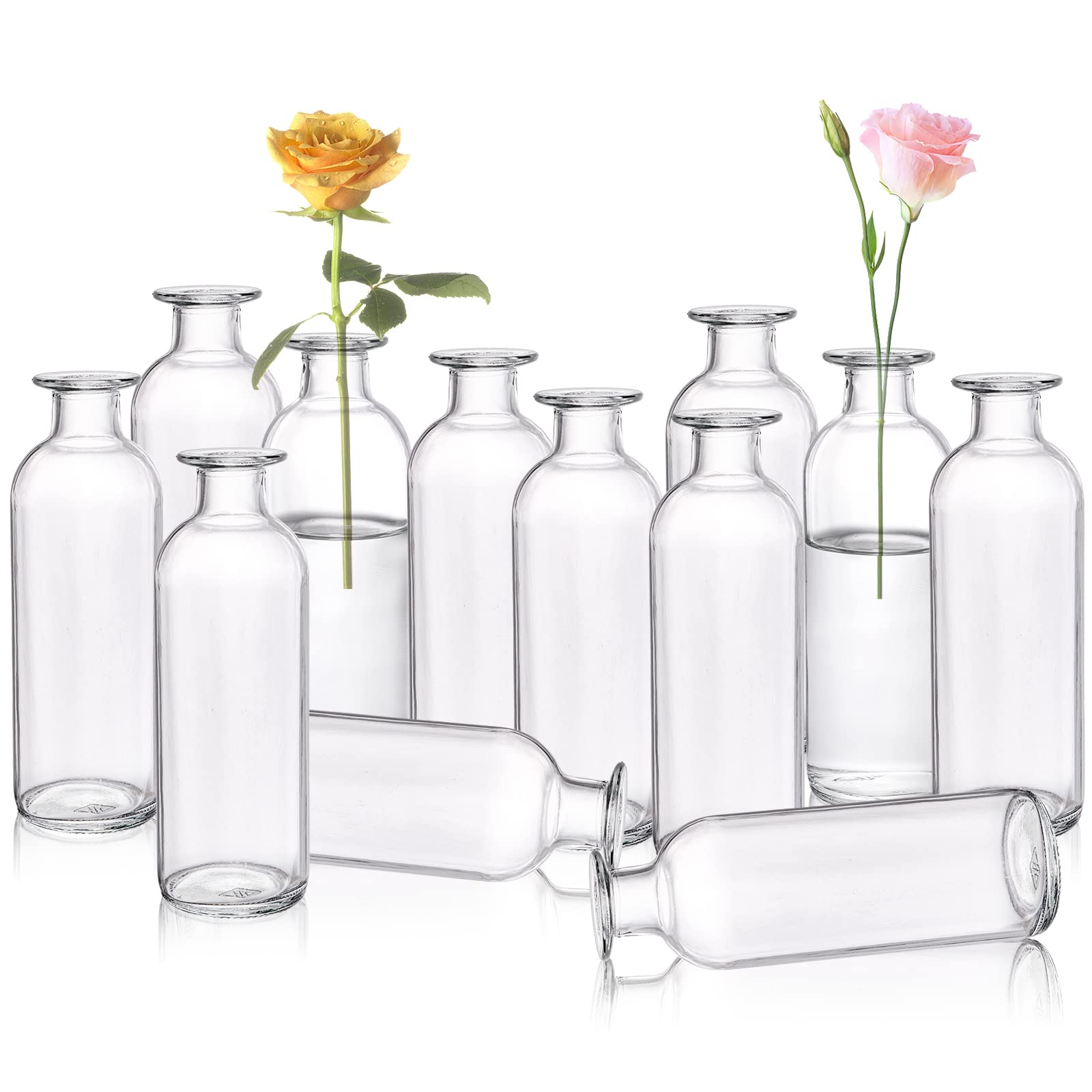 Glass Flower Vase — Set of 12