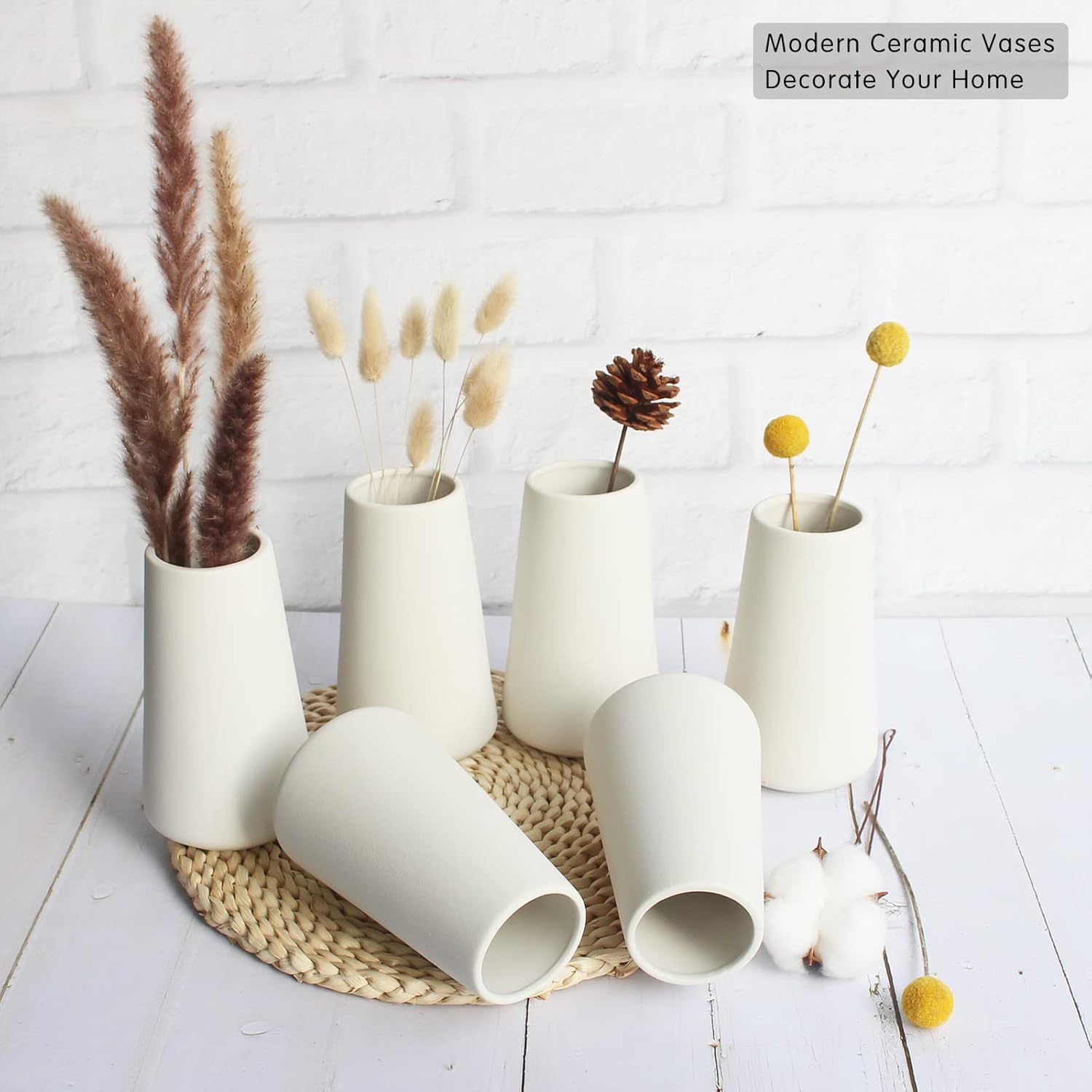 Boho Ceramic Vase — 6" - View 2