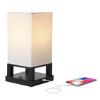 USB Modern Black Bedside Lamp