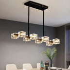 Adjustable Luxe Black Chandelier — 8-Light — Black (8-light)