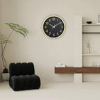 Battery Operated Luxe Beige Wall Clock — 8" - View 6