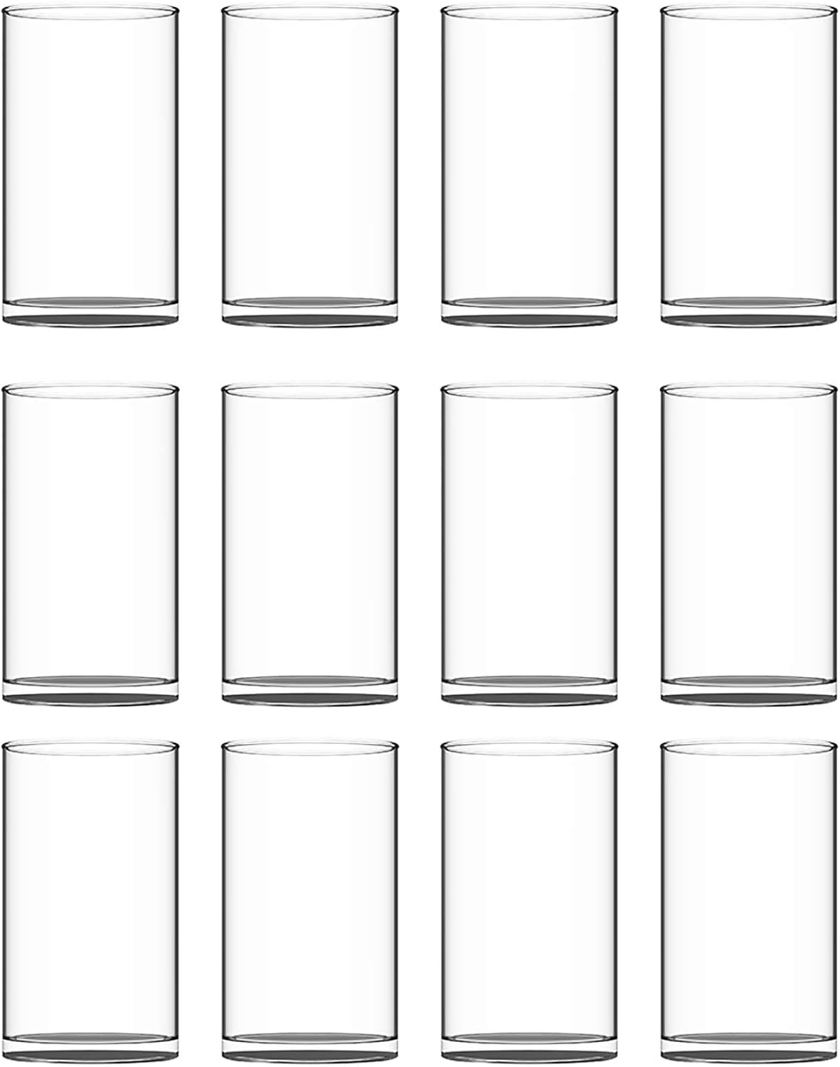 Glass Vase — Set of 12 — 12 Pack