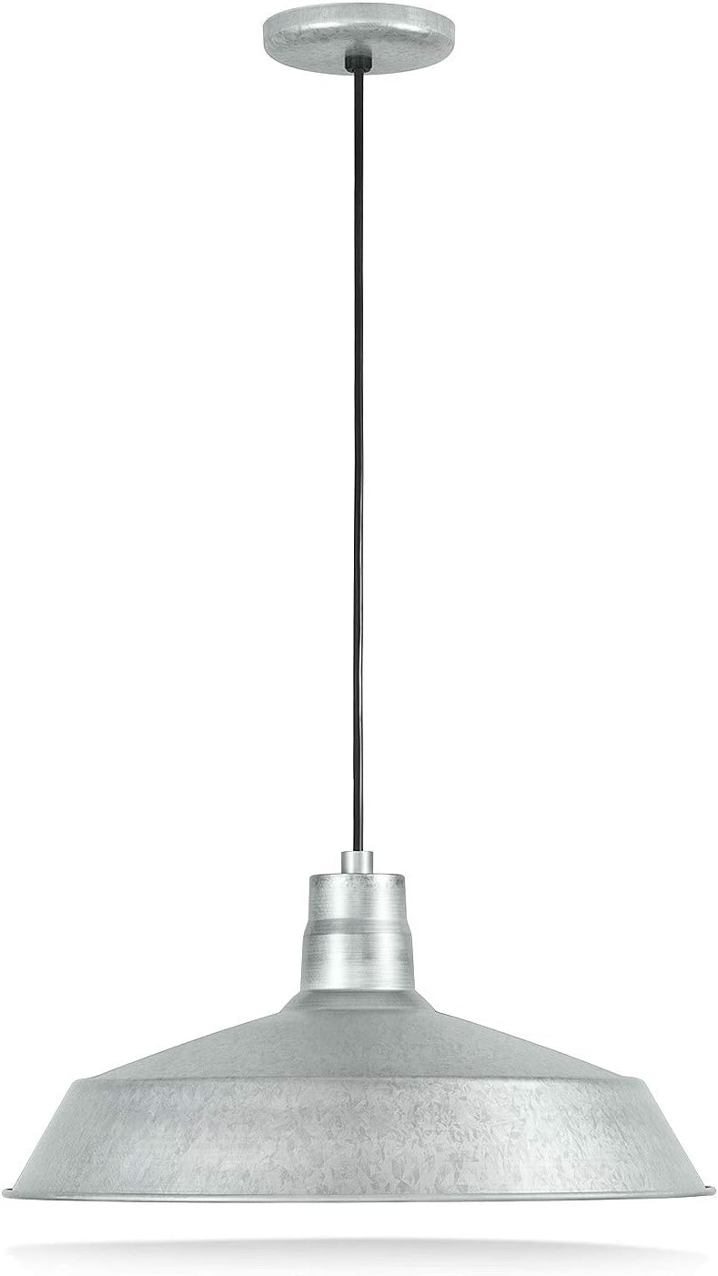 Adjustable Black Pendant Light — Galvanized