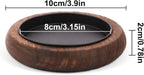 Round Farmhouse Brown Pillar Candle - View 6