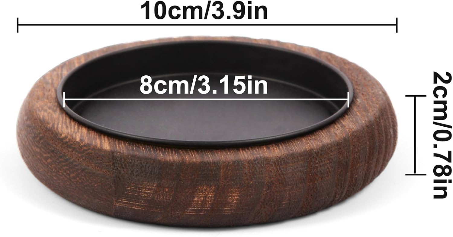 Round Farmhouse Brown Pillar Candle - View 6