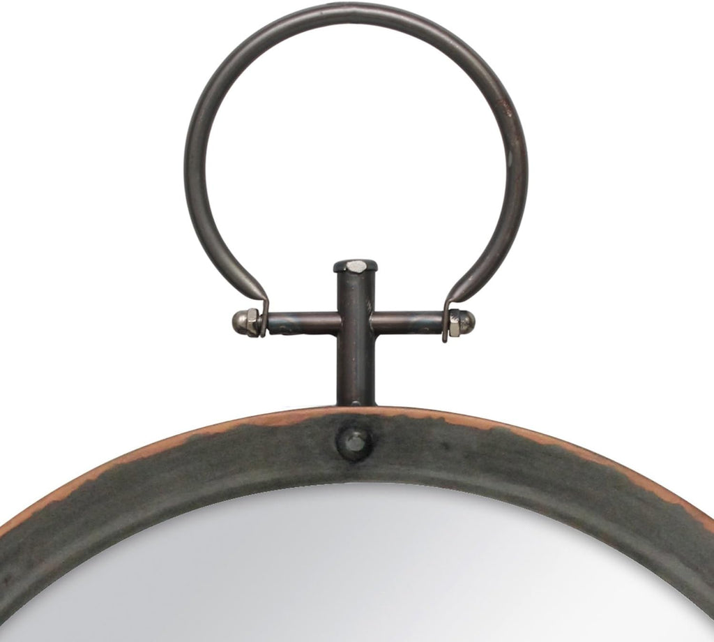 Round Farmhouse Metal Mirror — 21.1" - View 3