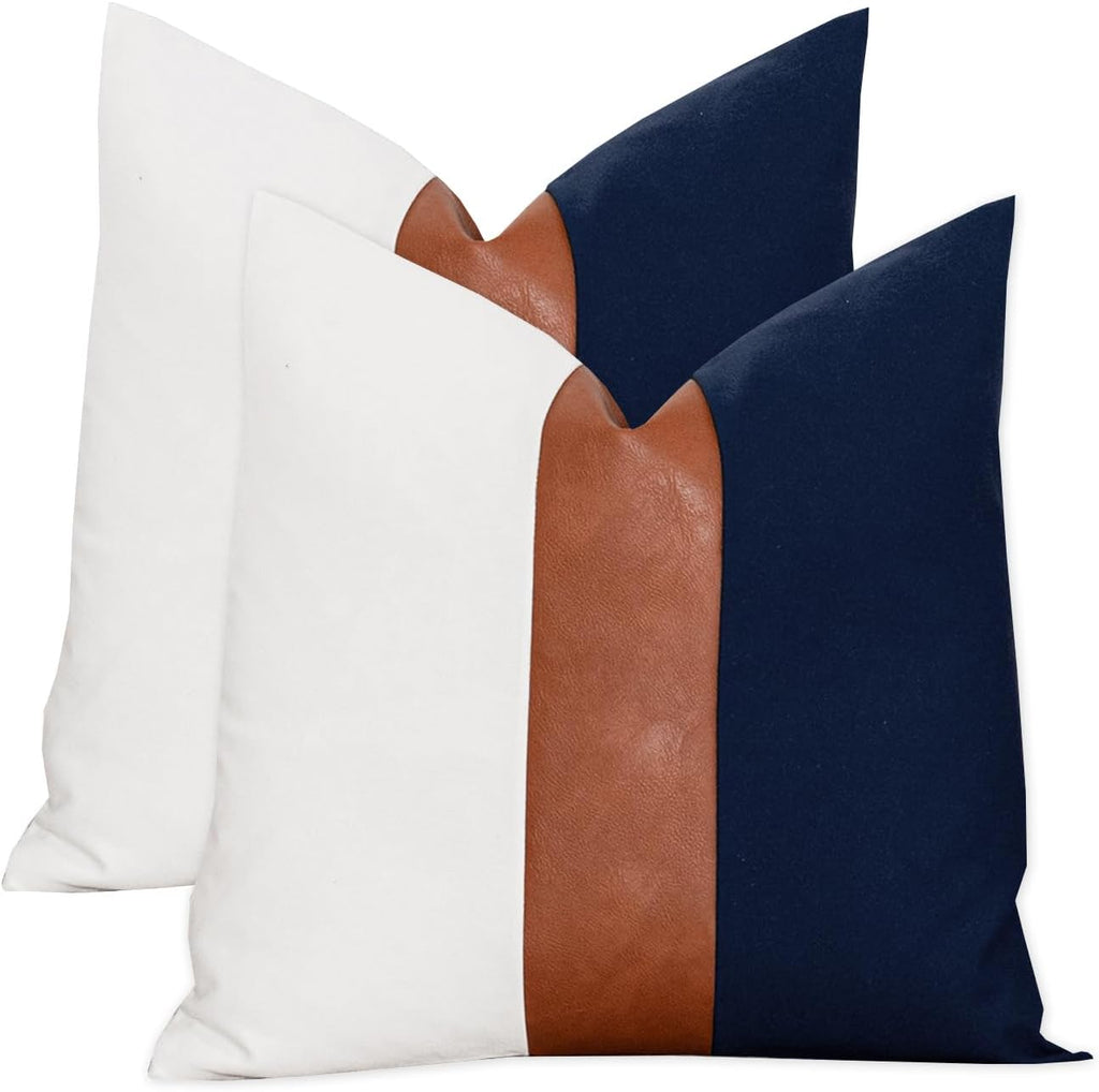 Boho Black Throw Pillow Cover — 18" — 18" x 18" (Pack of 2)