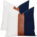 Boho Black Throw Pillow Cover — 18" — 18" x 18" (Pack of 2)