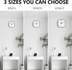 Battery Operated Black Wall Clock — 8" - View 9