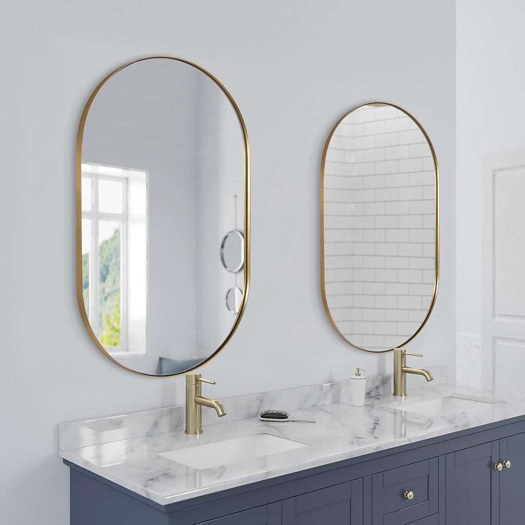 Oval Luxe Black Mirror — 1" - View 9