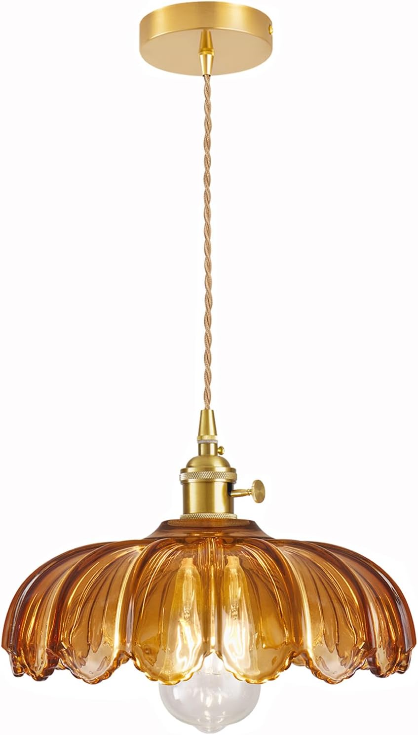 Brown Pendant Light — Dark Amber