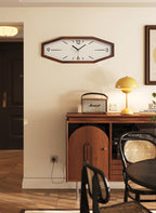 Battery Operated Mid-Century Brown Wall Clock — 18" - View 7