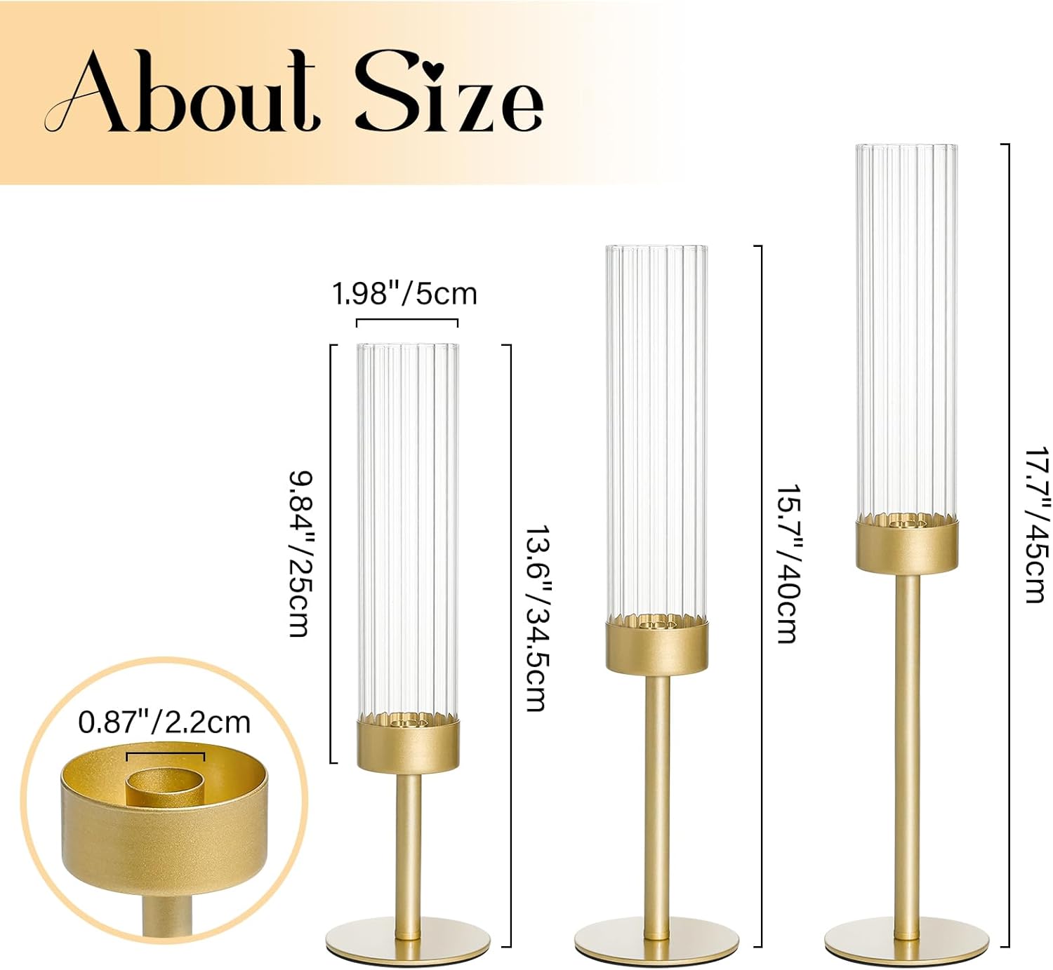 Luxe Metal Candle — Set of 3 - View 5