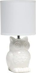 Modern White Desk Lamp — 12.8" — Off-White