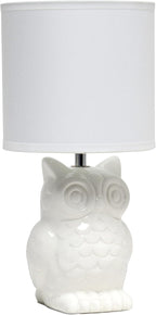 Modern White Desk Lamp — 12.8" — Off-White