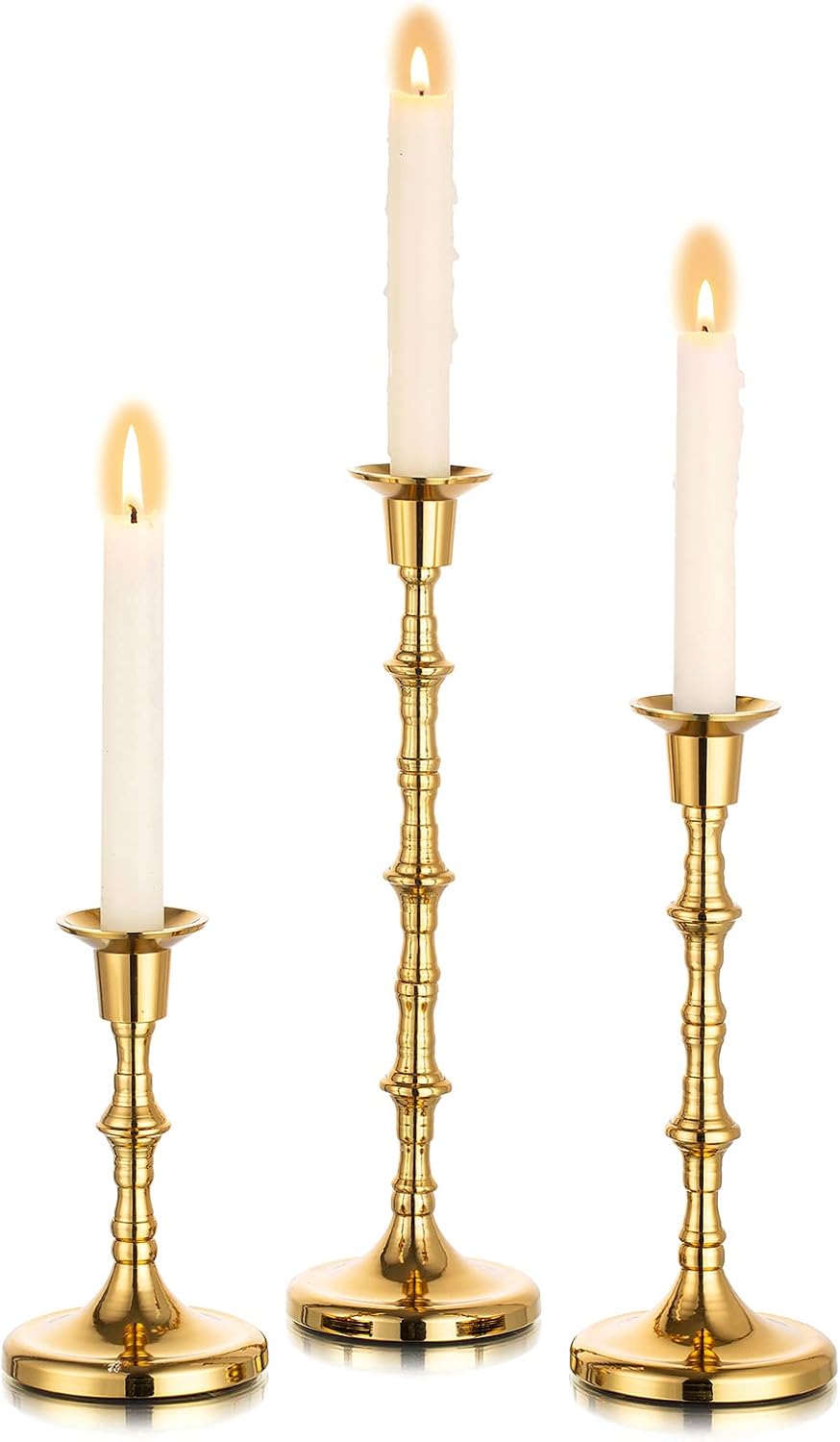 Antique Black Candle — Set of 6 — Gold