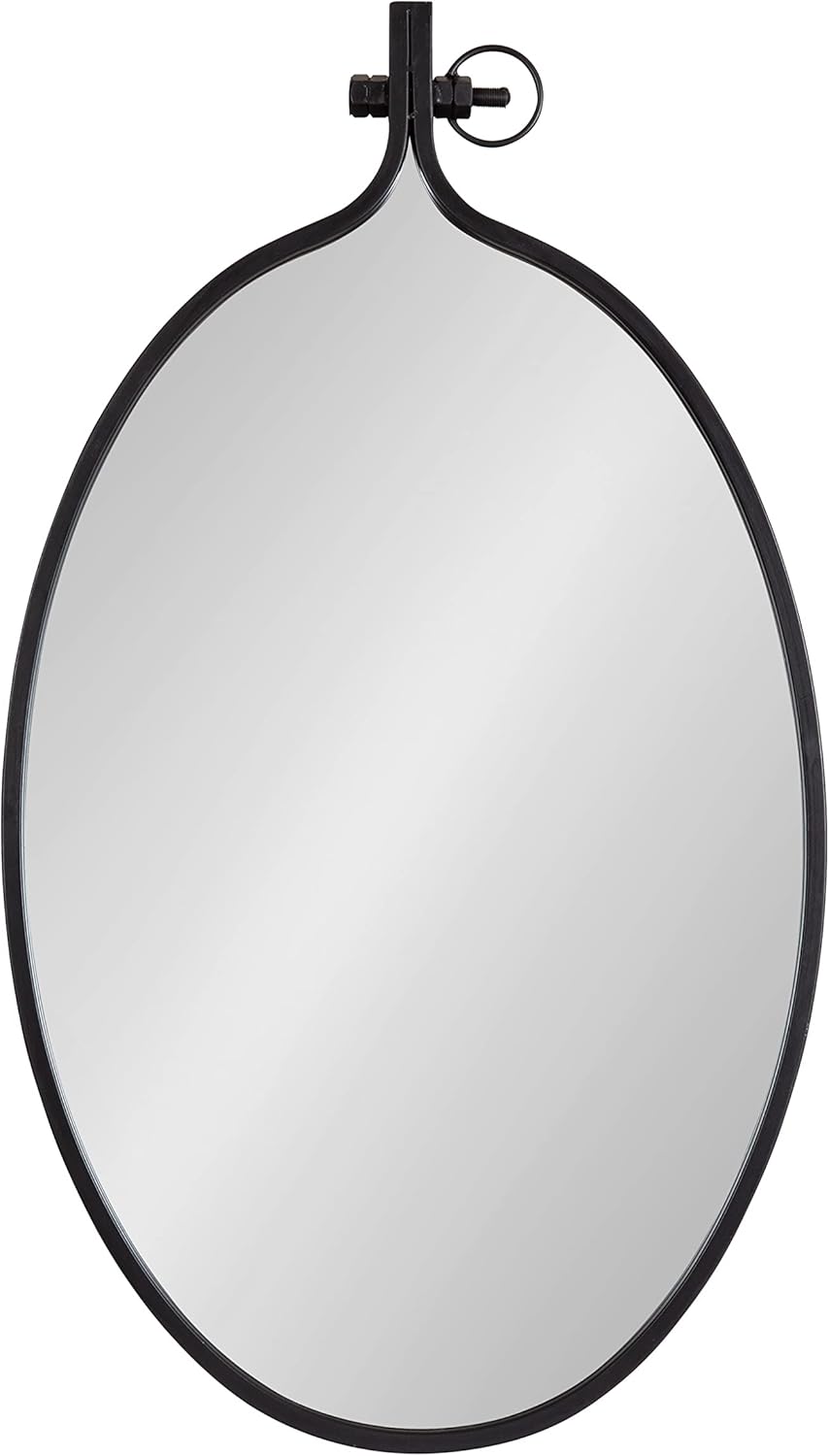 Framed Modern Black Wall Mirror — 28.5" — Black