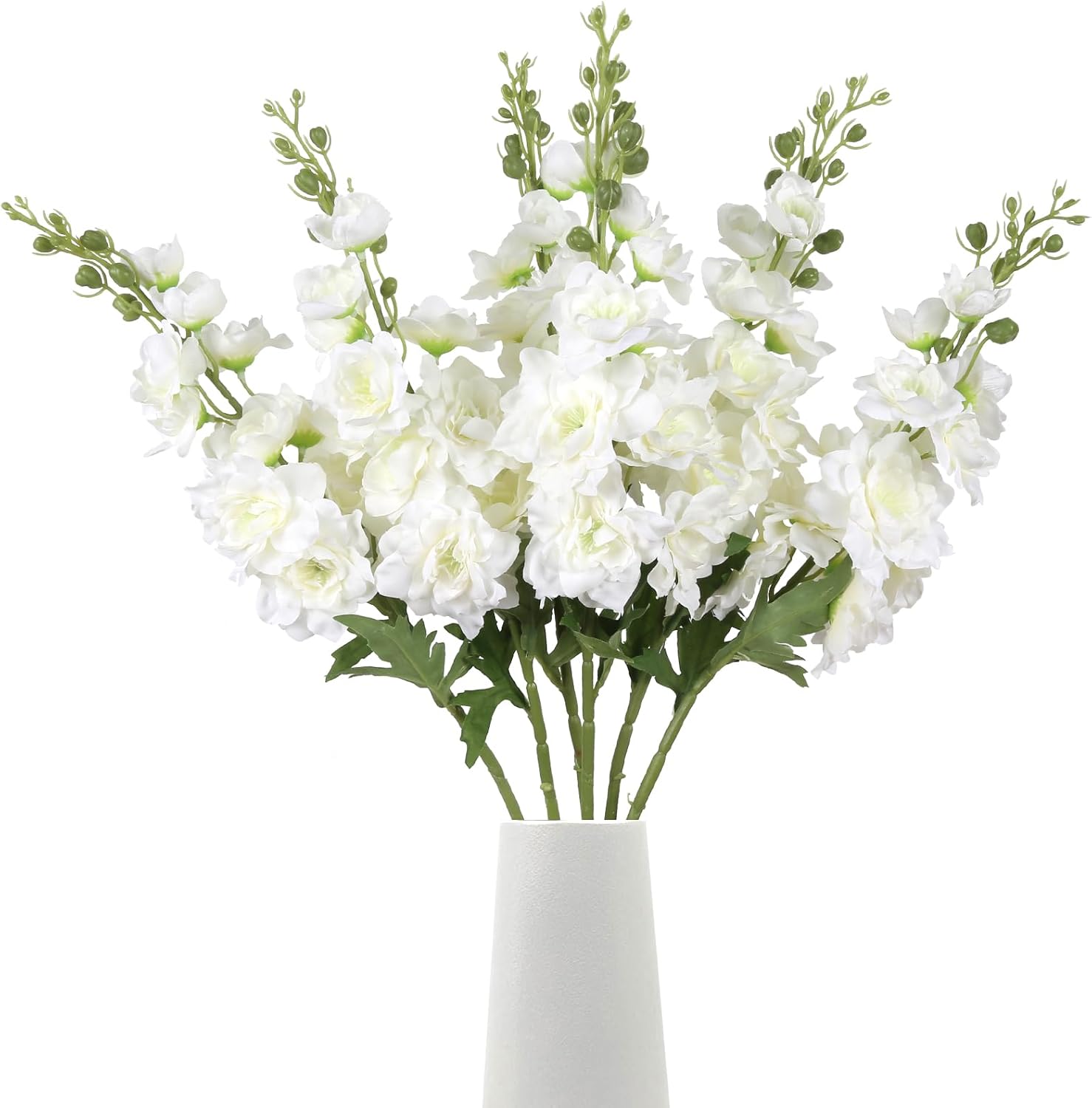 Blue Artificial Flowers — 29.52" — White