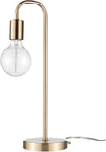 Luxe Black Table Lamp — 18" — Matte Brass