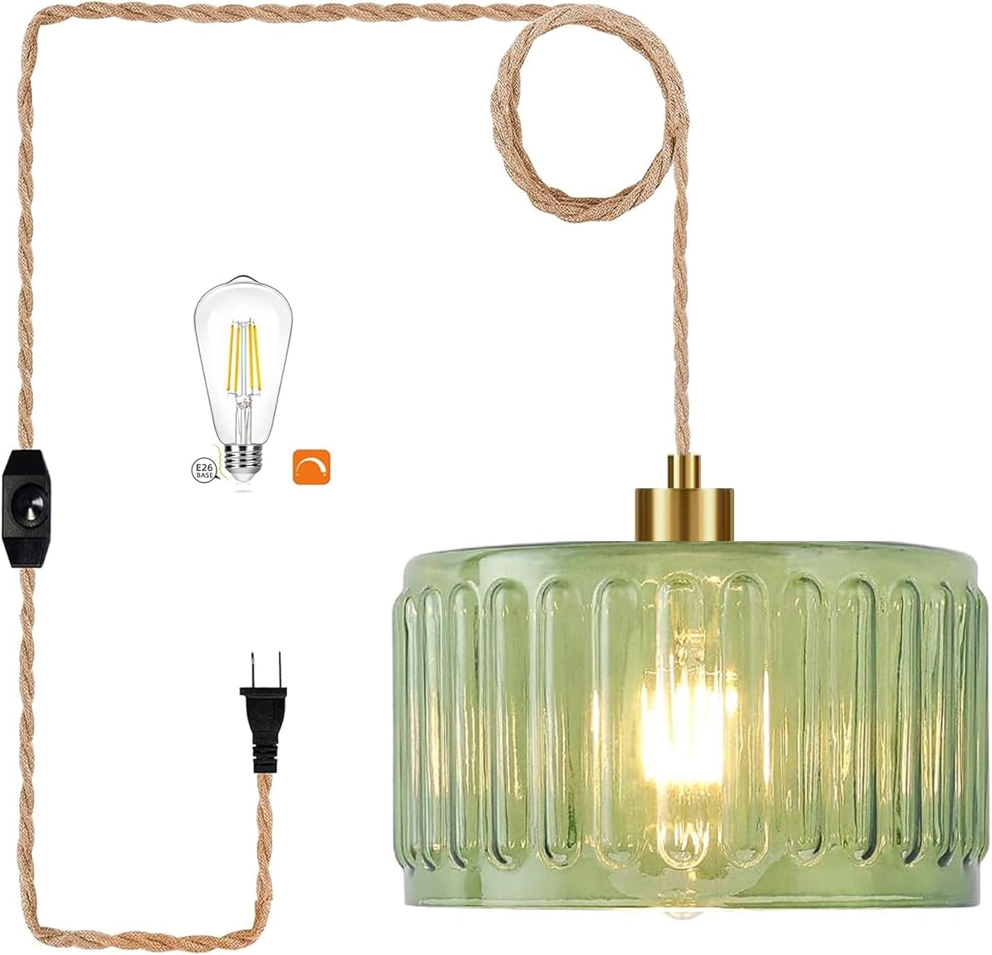 Dimmable Boho Glass Chandelier — Pendant Light-15