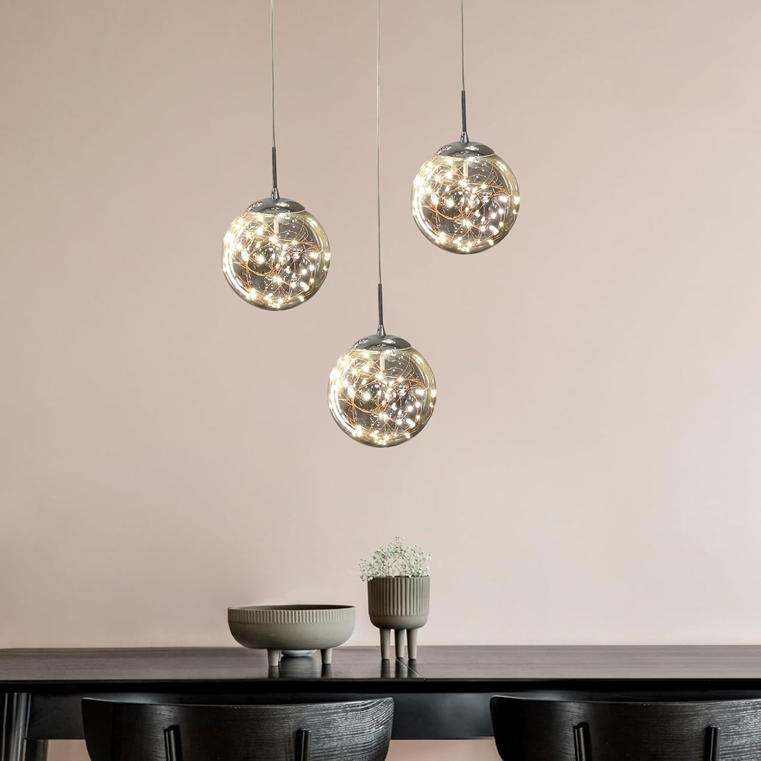 Luxe Grey Chandelier — Gray Sphere