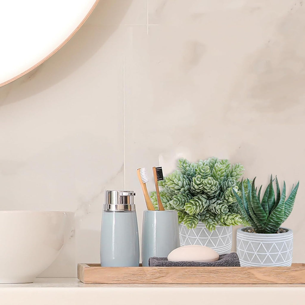 Boho Stone Faux Succulent — Set of 3 - View 5