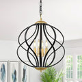Modern Black Chandelier — 4-Light — 4-Light