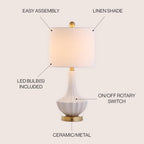 Linen Luxe Black Nightstand Lamp — 21.5" - View 5