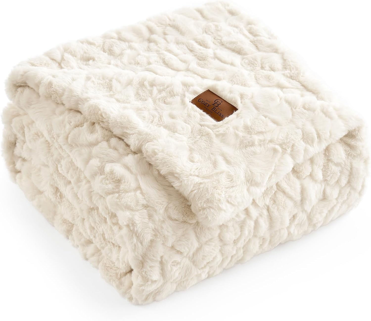Beige Throw Pillow — 55" — Cream White