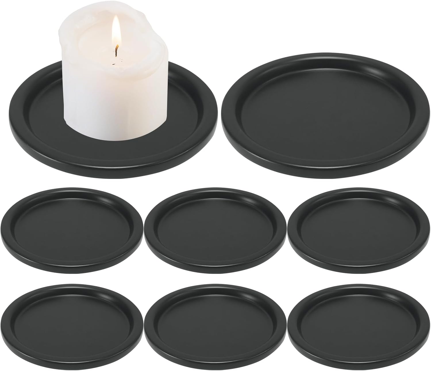 Metal Pillar Candle — 3.8" — 8Pcs