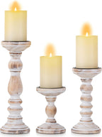 Farmhouse Black Pillar Candle — 6" — Whitewashed