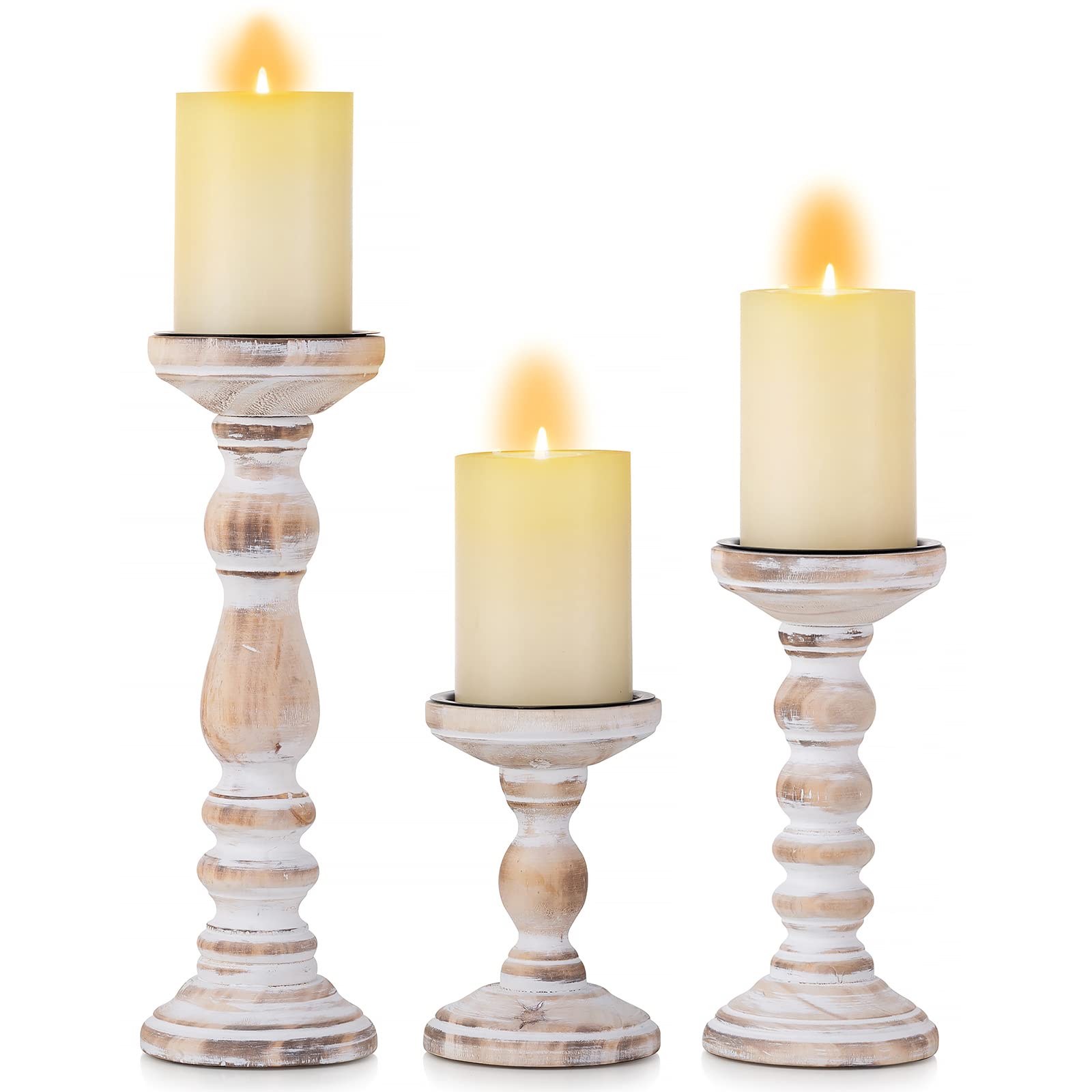 Farmhouse Black Pillar Candle — 6"