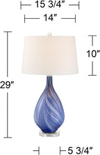 Modern Blue Table Lamp — 29" - View 4