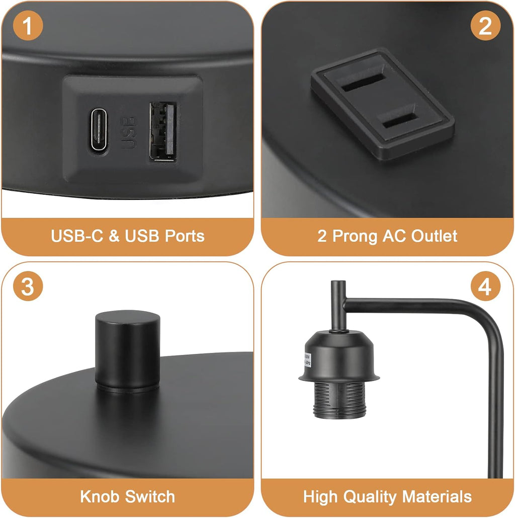 Dimmable Brown Nightstand Lamp - View 6