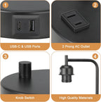 Dimmable Brown Nightstand Lamp - View 6