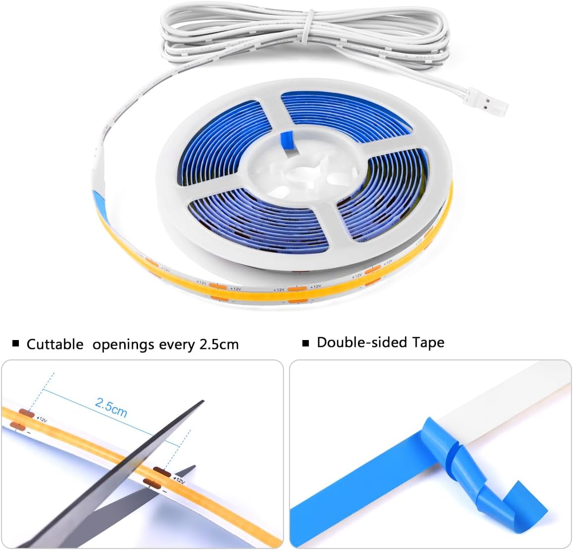 Dimmable Beige LED Strip Lights - View 3